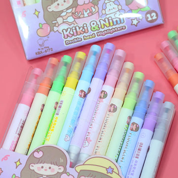 12-in-1 Dual Head Highlighter Pens ✨ For Doodling, Drawing & Journals