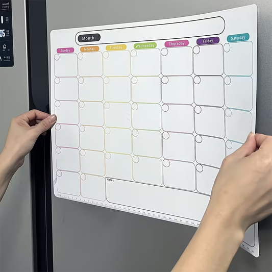 Magnetic Refrigerator Whiteboard Monthly Planner | Calendar