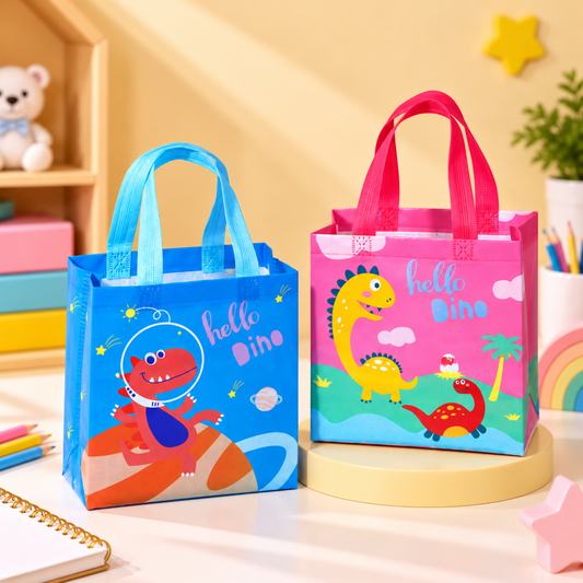 3D Hello Dino Cartoon Non-Woven Gift Bags