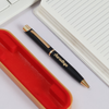 Glossy Black & Gold Personalised Pen | Engraved Name - Logo Corporate Gift