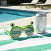 Fun Frog Face Round Frame Glasses – 15cm Lightweight Costume Glasses