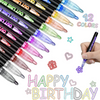 Double-Headed Metallic Outline Pen Marker Set of 12