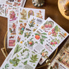 Vintage Aesthetic Journal Sticker Book | 20 Sheets Scrapbooking Supplies | Japanese Style