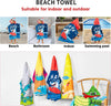 Kids’ Hooded Microfiber Bath Towel | Quick-Dry Cloak with Animal Prints