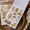 Vintage Aesthetic Journal Sticker Book | 20 Sheets Scrapbooking Supplies | Japanese Style
