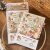 Vintage Aesthetic Journal Sticker Book | 20 Sheets Scrapbooking Supplies | Japanese Style