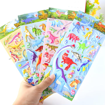 Cute & Crazy Dino Fluffy Stickers