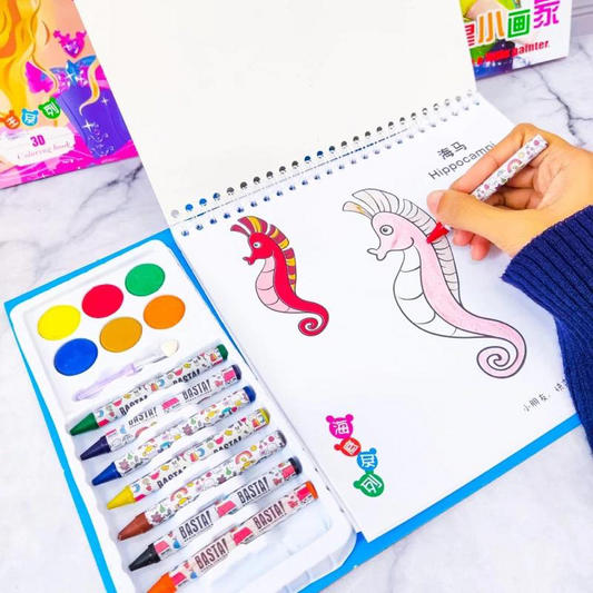 Crayon & Paint Combo Book 🧒 Creative Fun On-the-Go