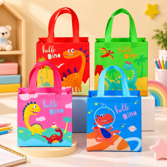 3D Hello Dino Cartoon Non-Woven Gift Bags