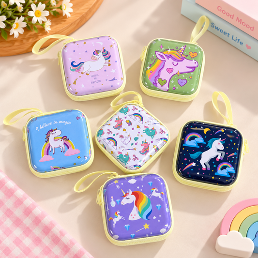 Unicorn Square Tin Coin Pouch