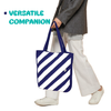 Striped Cotton Canvas Tote Bag Handbag | Tote Bag