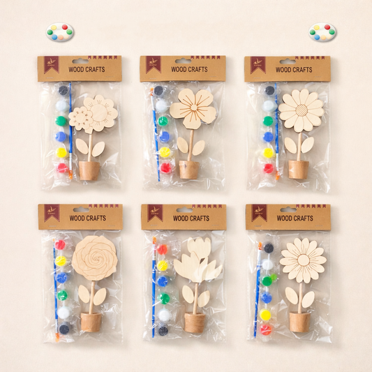 DIY Wooden Flower Painting Kit