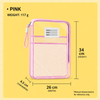 A4 Mesh Zipper Folder – 2-Compartment School Document Organizer with Handle