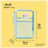 A4 Mesh Zipper Folder – 2-Compartment School Document Organizer with Handle