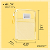 A4 Mesh Zipper Folder – 2-Compartment School Document Organizer with Handle