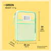 A4 Mesh Zipper Folder – 2-Compartment School Document Organizer with Handle