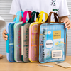 A4 NET FOLDER WITH 3 COMPARTMENT AND HANDLE HAVE A NICE DAY | Vertical L-Shaped Opening School File Folder