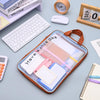 A4 NET FOLDER WITH 3 COMPARTMENT AND HANDLE HAVE A NICE DAY | Vertical L-Shaped Opening School File Folder