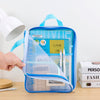 A4 NET FOLDER WITH 3 COMPARTMENT AND HANDLE HAVE A NICE DAY | Vertical L-Shaped Opening School File Folder