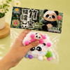 Adorable Cartoon Panda Slime Squishy Toy with Pom-Poms