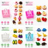 Adorable Miniature Shopping Basket Eraser Sets – Creative Stationery for Kids