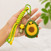Aesthetic Crochet Keychain with Woven Lanyard and Star Charms