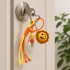 Aesthetic Crochet Keychain with Woven Lanyard and Star Charms