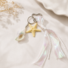 Aesthetic Ocean Star & Seashell Keychain with Ribbon Lanyard