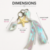 Aesthetic Ocean Star & Seashell Keychain with Ribbon Lanyard