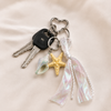 Aesthetic Ocean Star & Seashell Keychain with Ribbon Lanyard