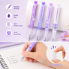 Aesthetic Purple Dream Butterfly Retractable Gel Pen Set Of 4