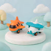 Cute 3D Aeroplane Push and Run Toy Car