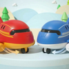 Mini Cartoon Push and Run Airplane Toy