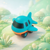 Cute 3D Aeroplane Push and Run Toy Car