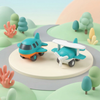 Cute 3D Aeroplane Push and Run Toy Car