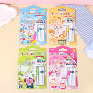 All-in-One Multi-Activity Coloring Play Pack – Puzzle, Stickers & Marker Set