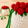 Handmade Crochet Rose Bouquet Pouch | Elegant Floral Accessory for Return Gifts