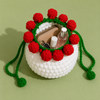 Handmade Crochet Rose Bouquet Pouch | Elegant Floral Accessory for Return Gifts