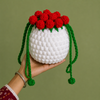 Handmade Crochet Rose Bouquet Pouch | Elegant Floral Accessory for Return Gifts