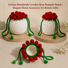 Handmade Crochet Rose Bouquet Pouch | Elegant Floral Accessory for Return Gifts