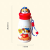 Back to School 500ml Cartoon Animal Water Bottle with Carry Strap