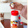 Back to School 500ml Cartoon Animal Water Bottle with Carry Strap