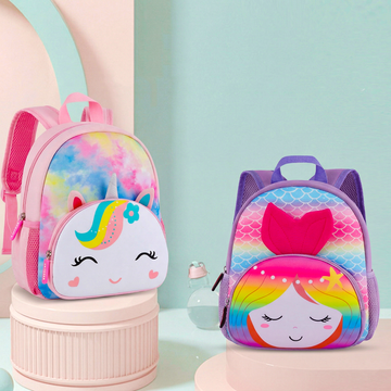 3D Magical Unicorn & Mermaid Kids School Bag | Lightweight Toddler Backpack