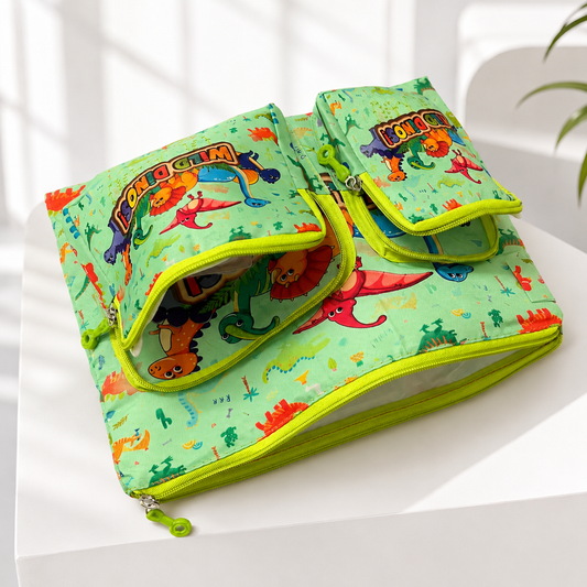 Multipurpose Cartoon Zipper File Bag for Kids