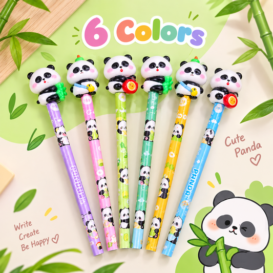 BaoBao Panda HB Pencil Set with Eraser Toppers