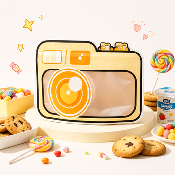Camera Shape Kids Return Gift Pouch  |  Stand-Up Ziplock Bags