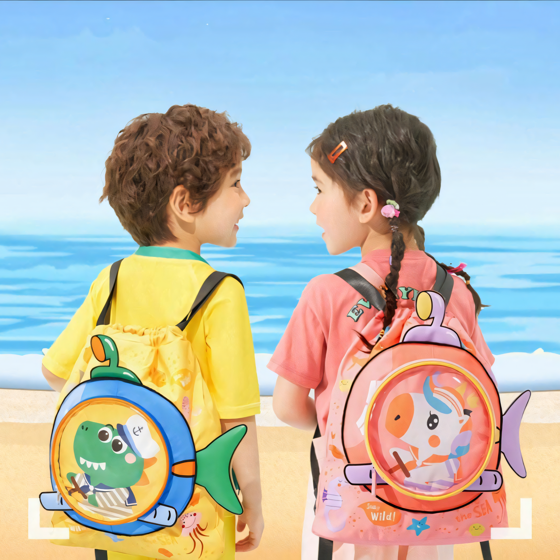 Kids swimming backpack sales