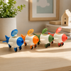 Cartoon Airplane 2-in-1 Pencil Sharpener and Eraser | Fun Rolling Toy Stationery