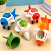 Cartoon Airplane 2-in-1 Pencil Sharpener and Eraser | Fun Rolling Toy Stationery
