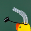 Cartoon Animal Sipper Bottle with Flexible Straw